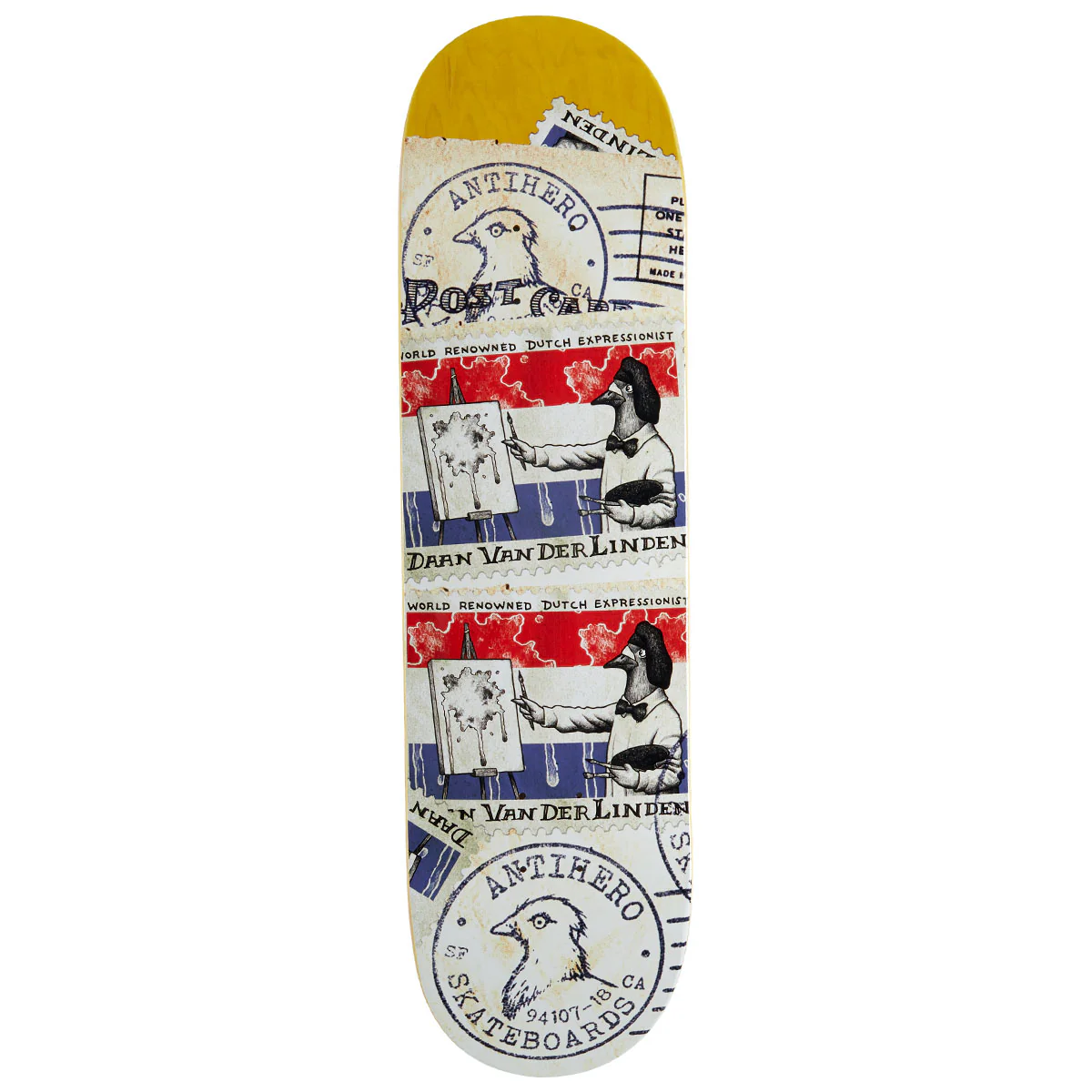 Anti-Hero Daan Postal Skateboard Deck - 8.50"