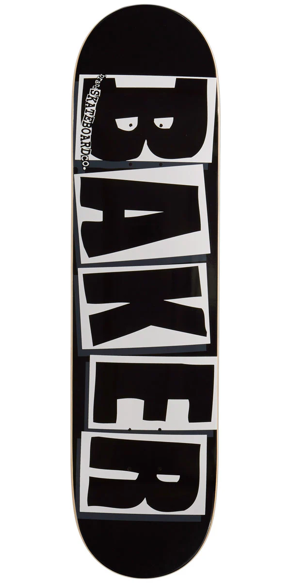 Baker Brand Logo Skateboard Deck - Black/White - 8.00"
