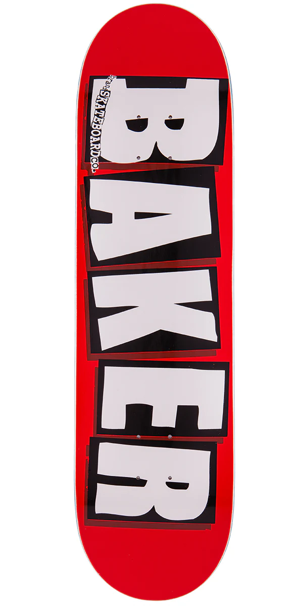 Baker Brand Logo Skateboard Deck - White - 7.56"
