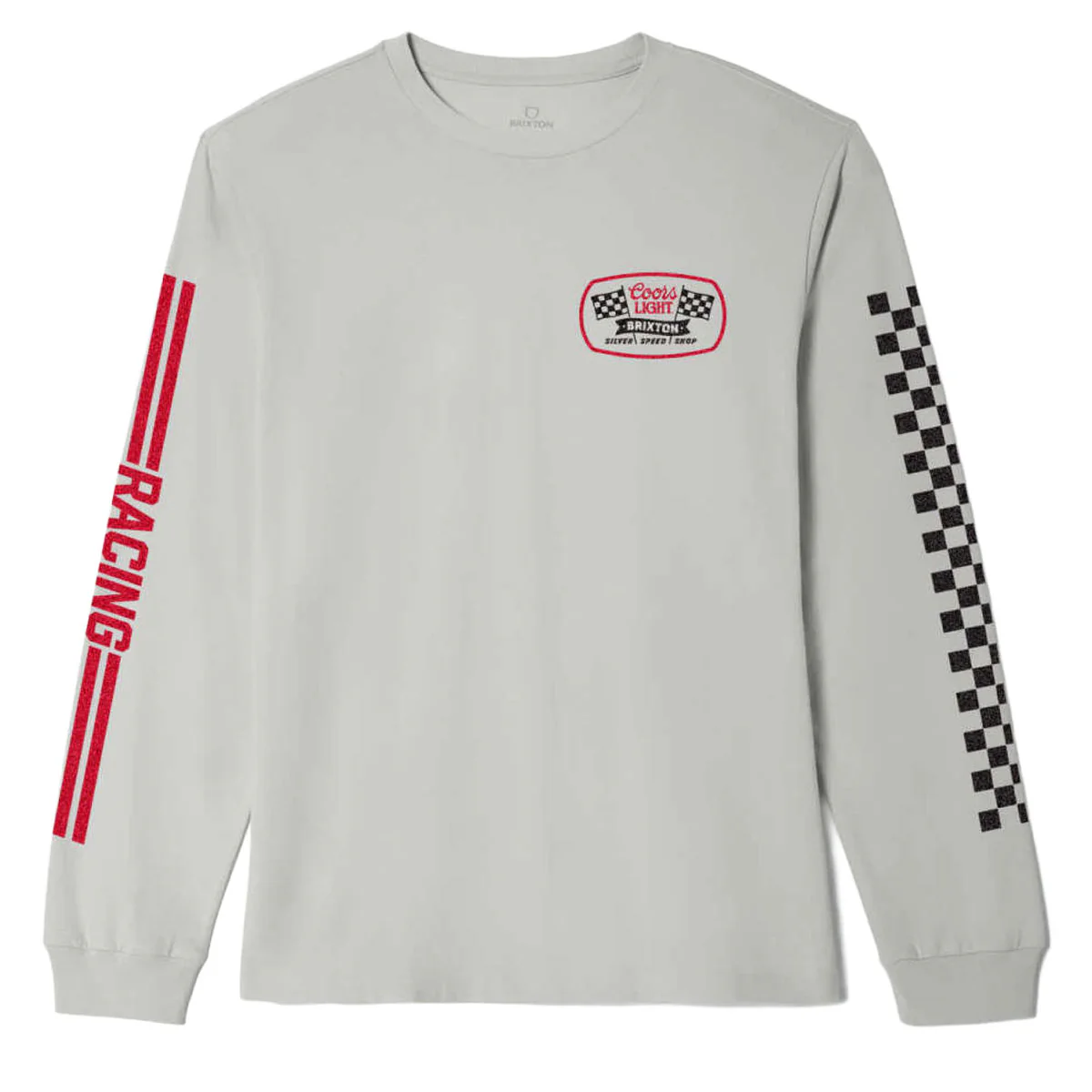 Brixton x Coors Light Pit Stop Long Sleeve T-Shirt - Silver