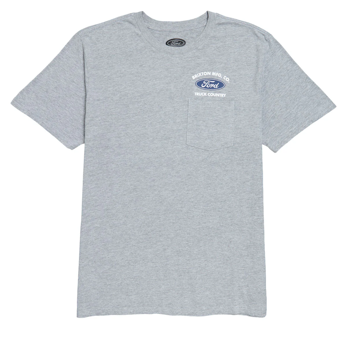 Brixton x Ford Truck Country Pocket T-Shirt - Heather Grey