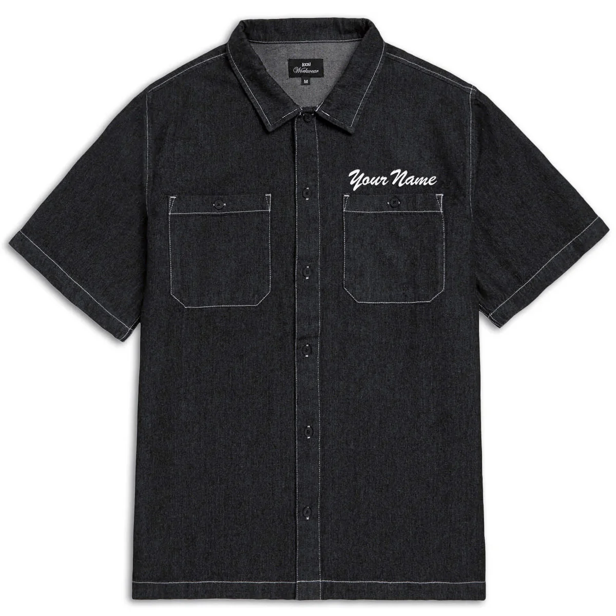 CCS Custom Embroidered Work Shirt - Black Denim