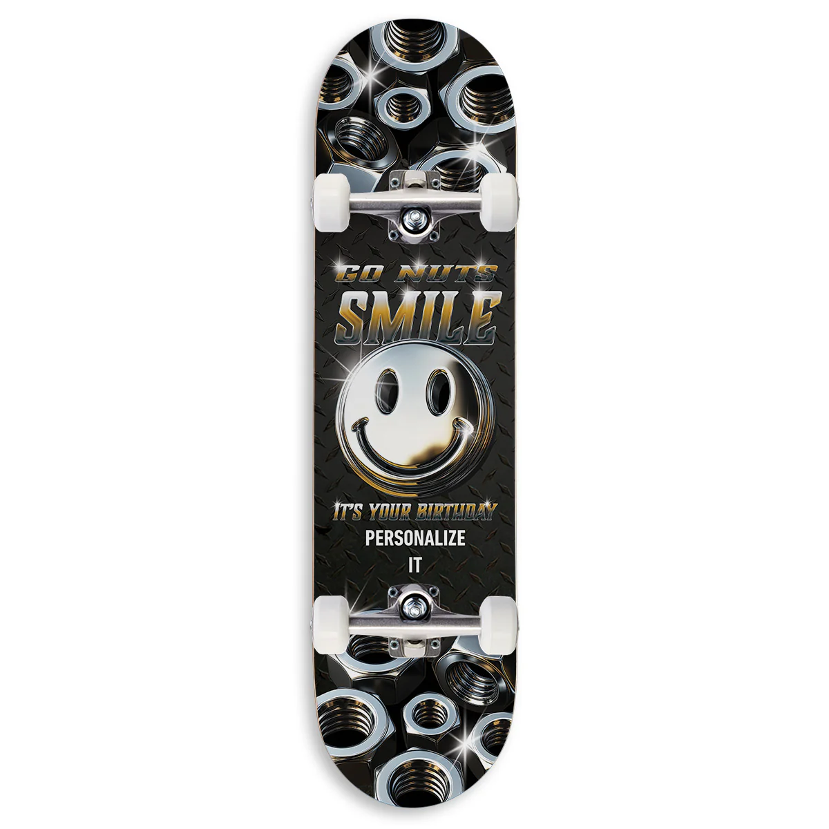 CCS Customs Birthday Skateboard Complete - Smile If Your Name Is - 7.75"