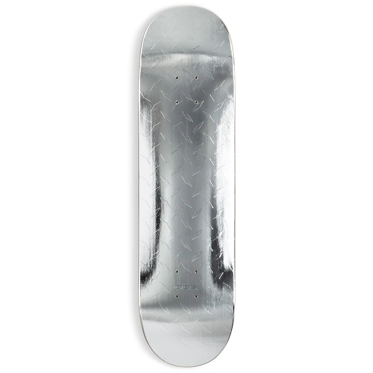 CCS Diamond Plate Embossed Skateboard Deck - Silver Foil - Image 2
