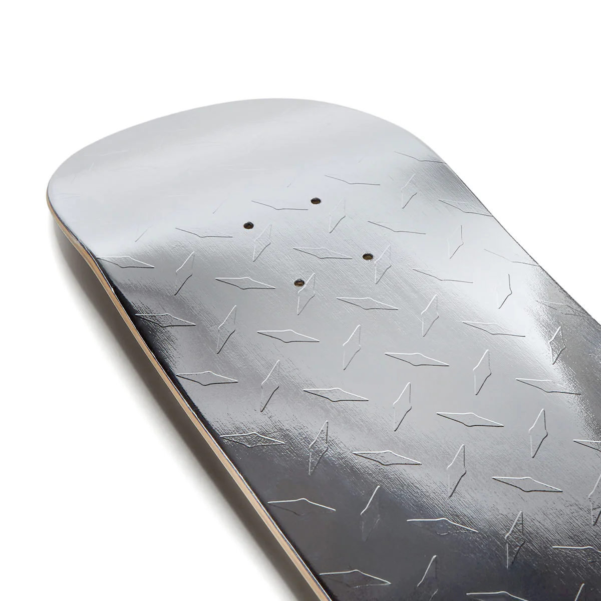 CCS Diamond Plate Embossed Skateboard Deck - Silver Foil - Image 3