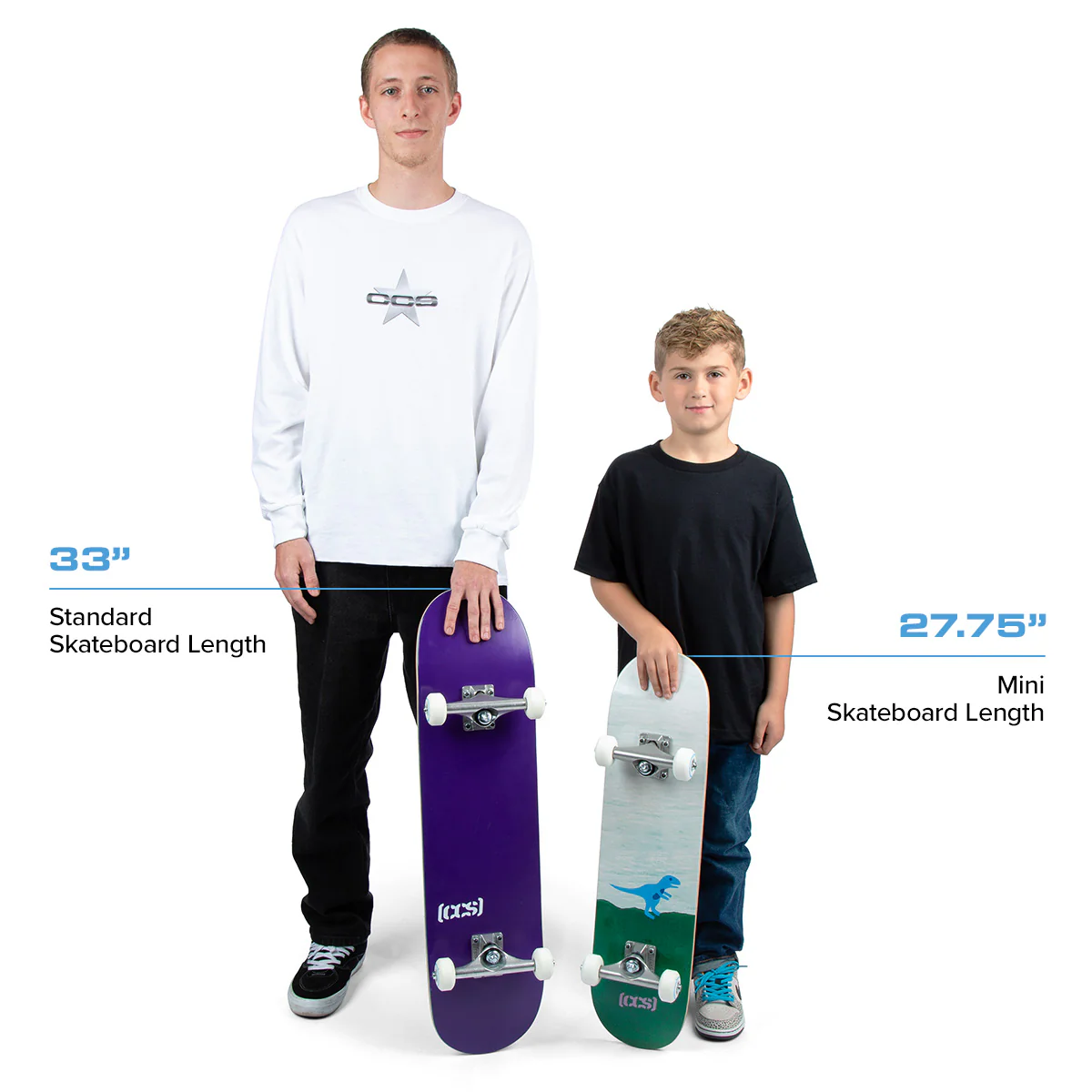 CCS Flames Mini Skateboard Complete - Black/Blue - Image 4