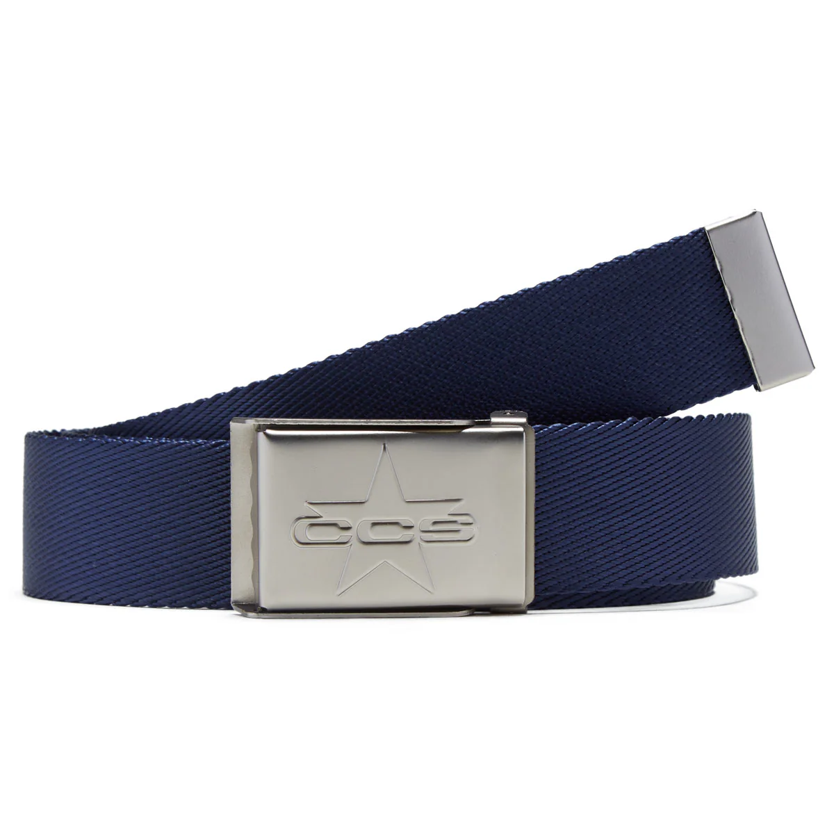 CCS Silver 97 Star Web Belt - Navy