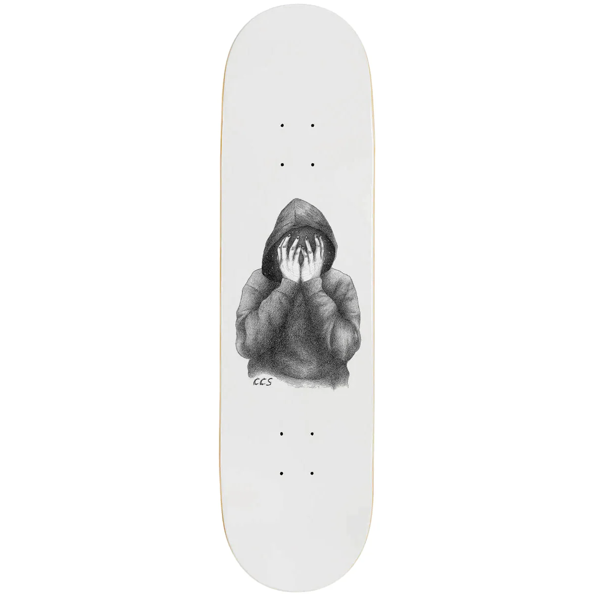CCS Smile on The Surface Skateboard Deck - White