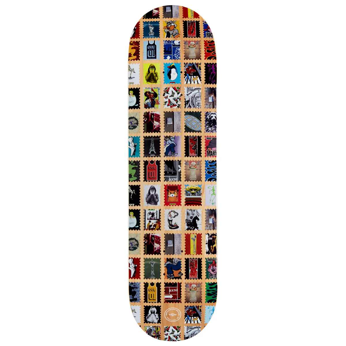 CCS Stamp Archive Mini Skateboard Deck - Multi - 7.25"