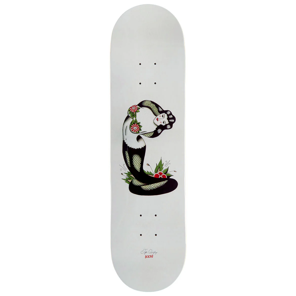 CCS x Tyler Quigley Cobra Woman Skateboard Deck - White - 8.00"