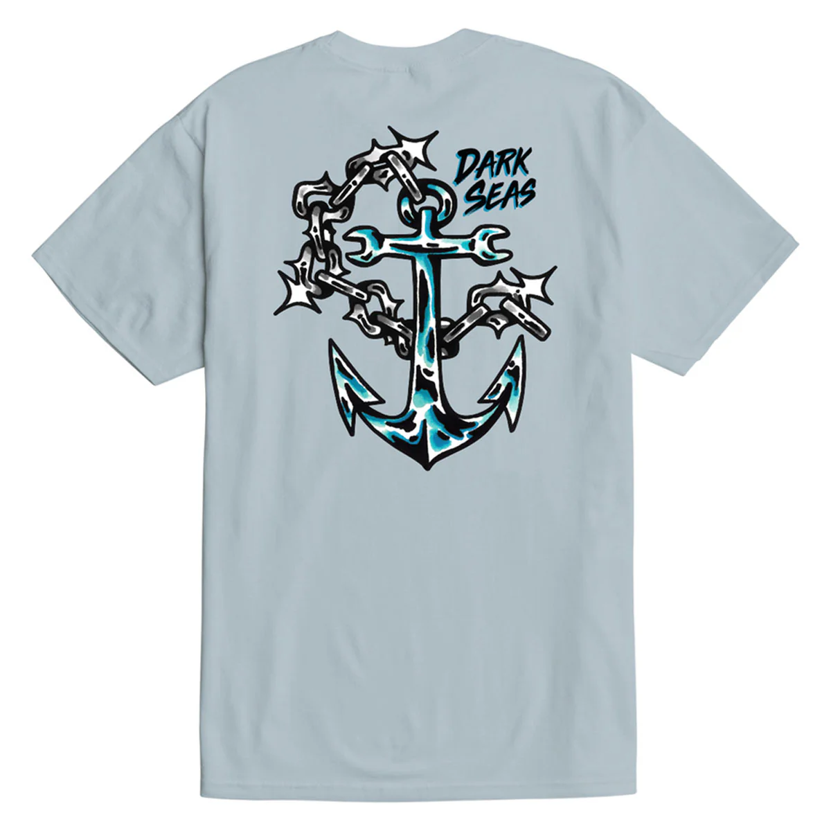 Dark Seas Chrome Chains T-Shirt - Arctic Blue
