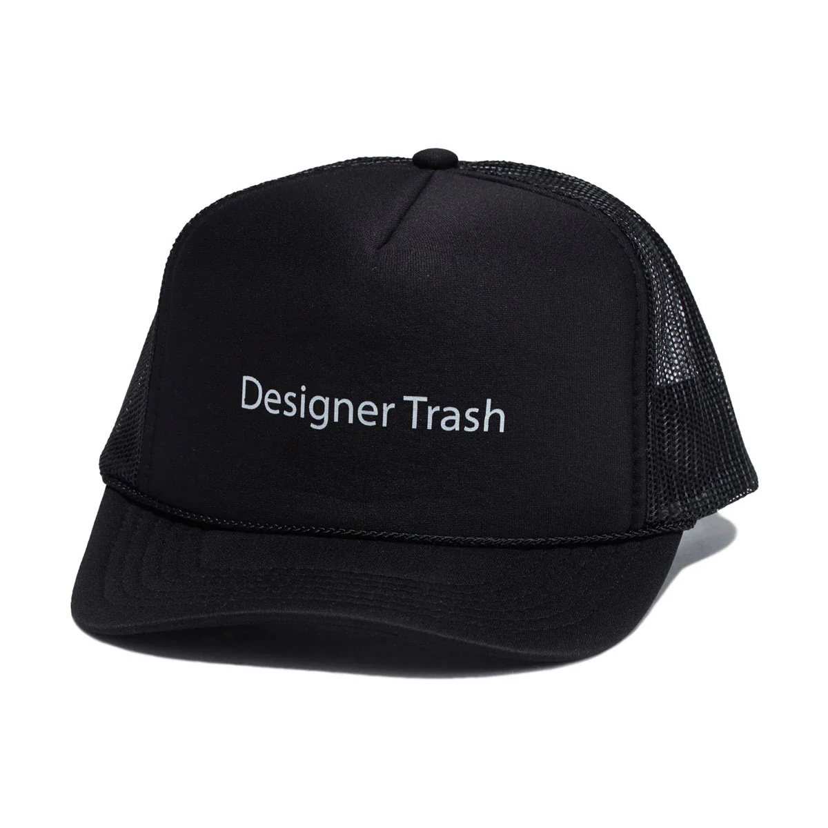 Designer Trash Trucker Hat - Black