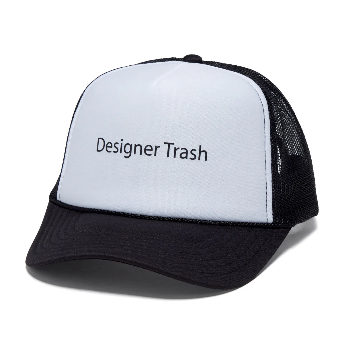 Designer Trash Trucker Hat - White
