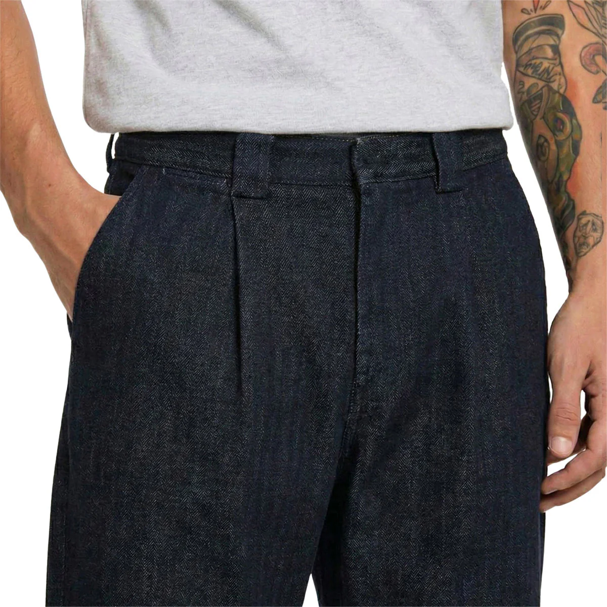 Dickies Selvedge Herringbone Denim Work Pants - Rinsed - Image 5