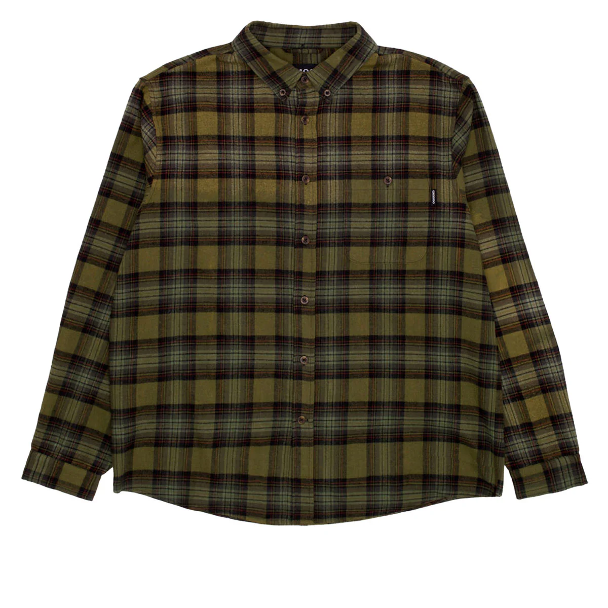 GX1000 Long Sleeve Button Down Flannel Shirt - Green