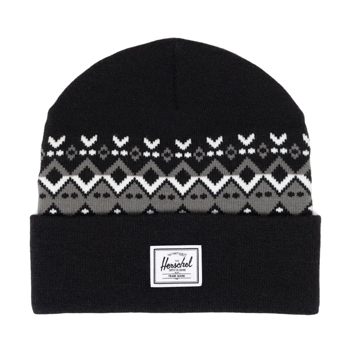 Herschel Supply Elmer Fair Isle Beanie - Black Fair Isle