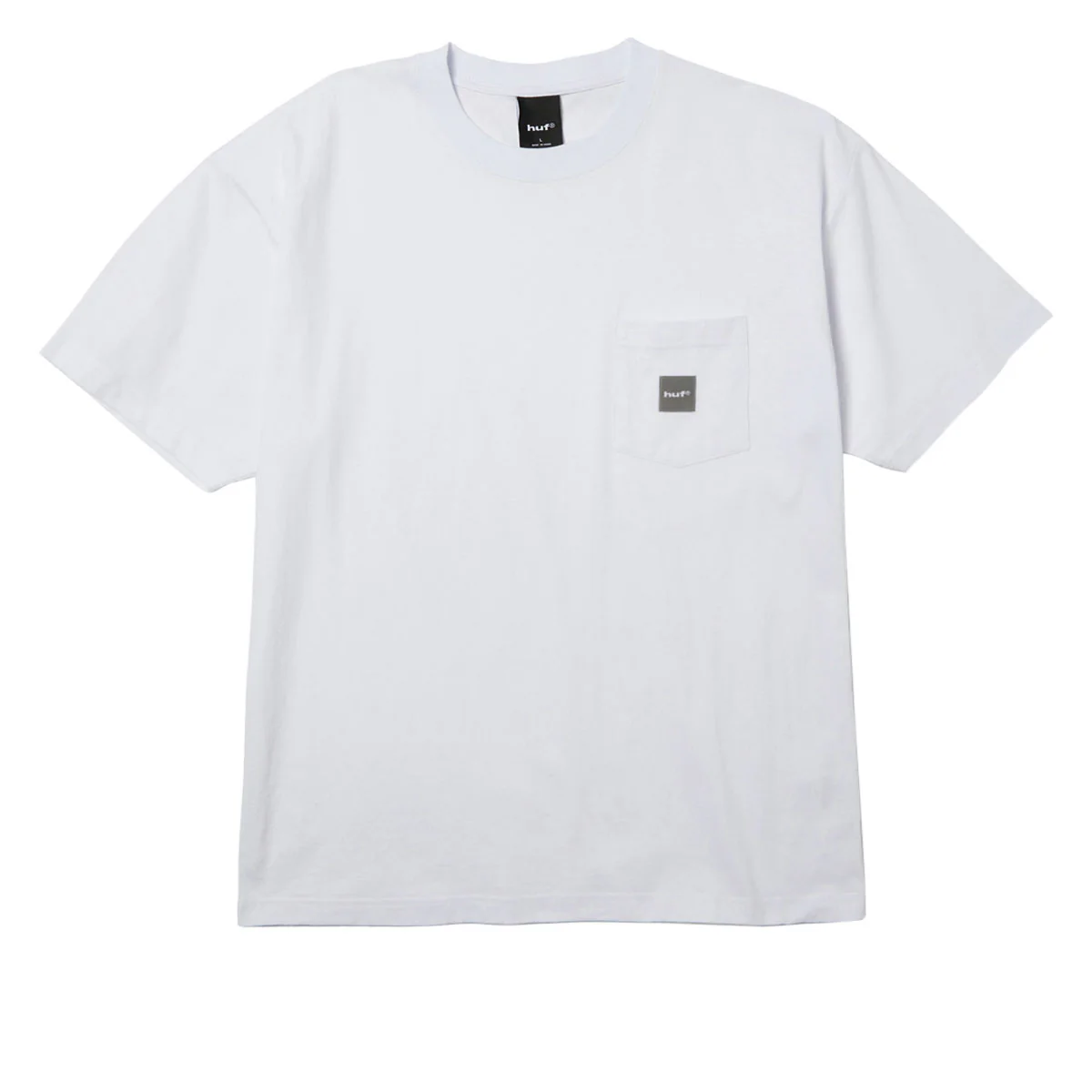 HUF Box Logo Pocket T-Shirt - White/Grey