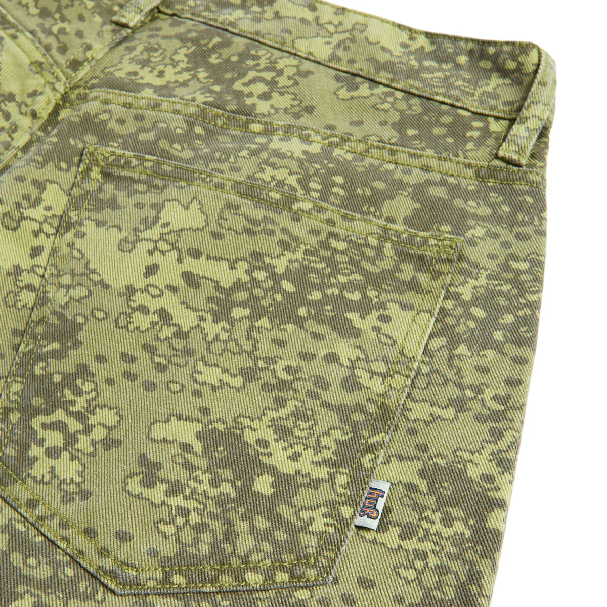 HUF Cromer Camo Jeans - Green - Image 4