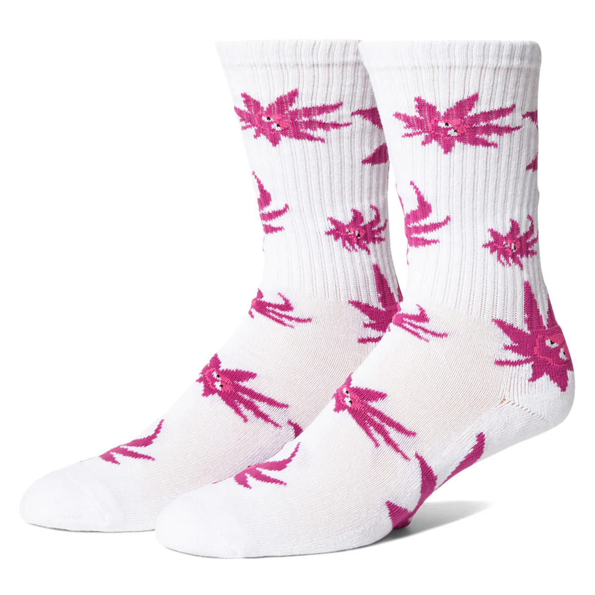 HUF Green Buddy Exhale Socks - White