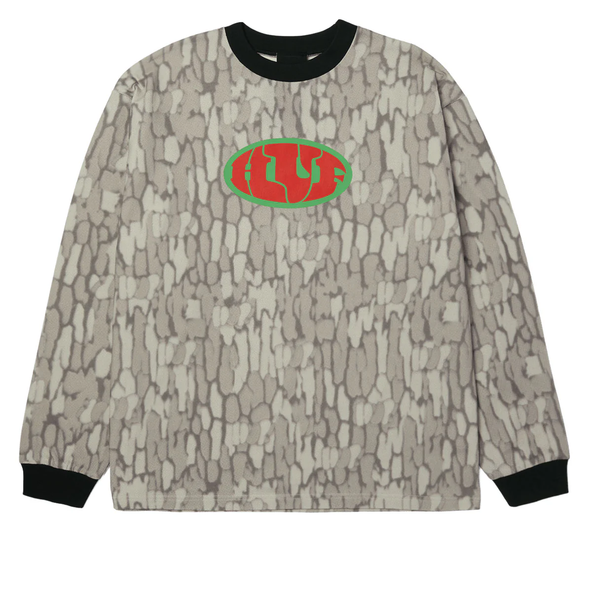 HUF Warped Camo Long Sleeve Knit Shirt - Muted Camo