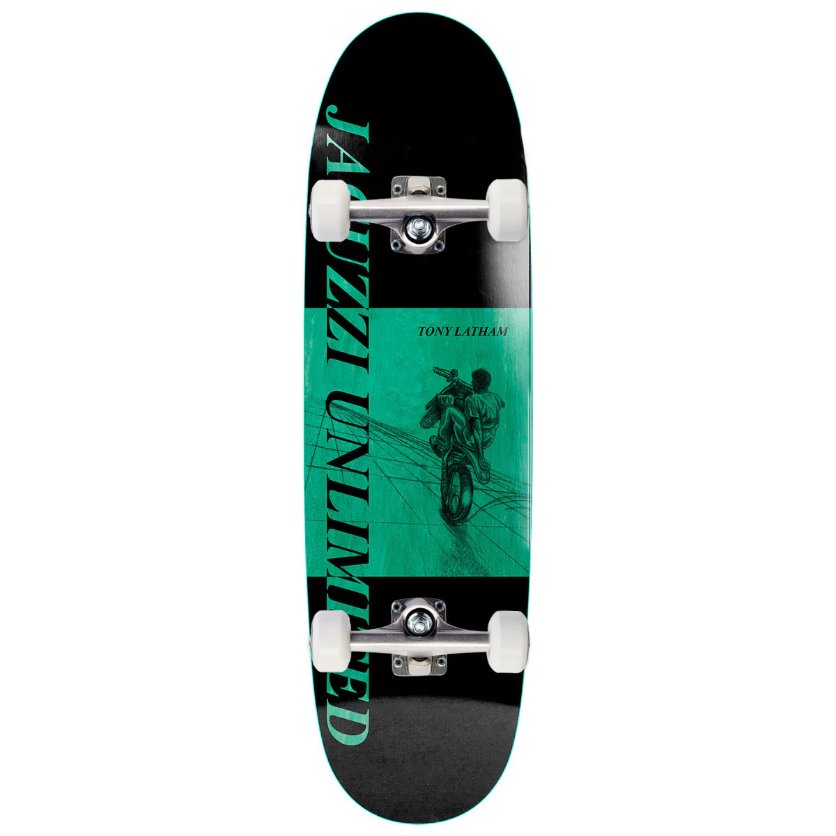Jacuzzi Unlimited Tony Latham Dirtbike EX7 Skateboard Complete - Teal - 9.125"