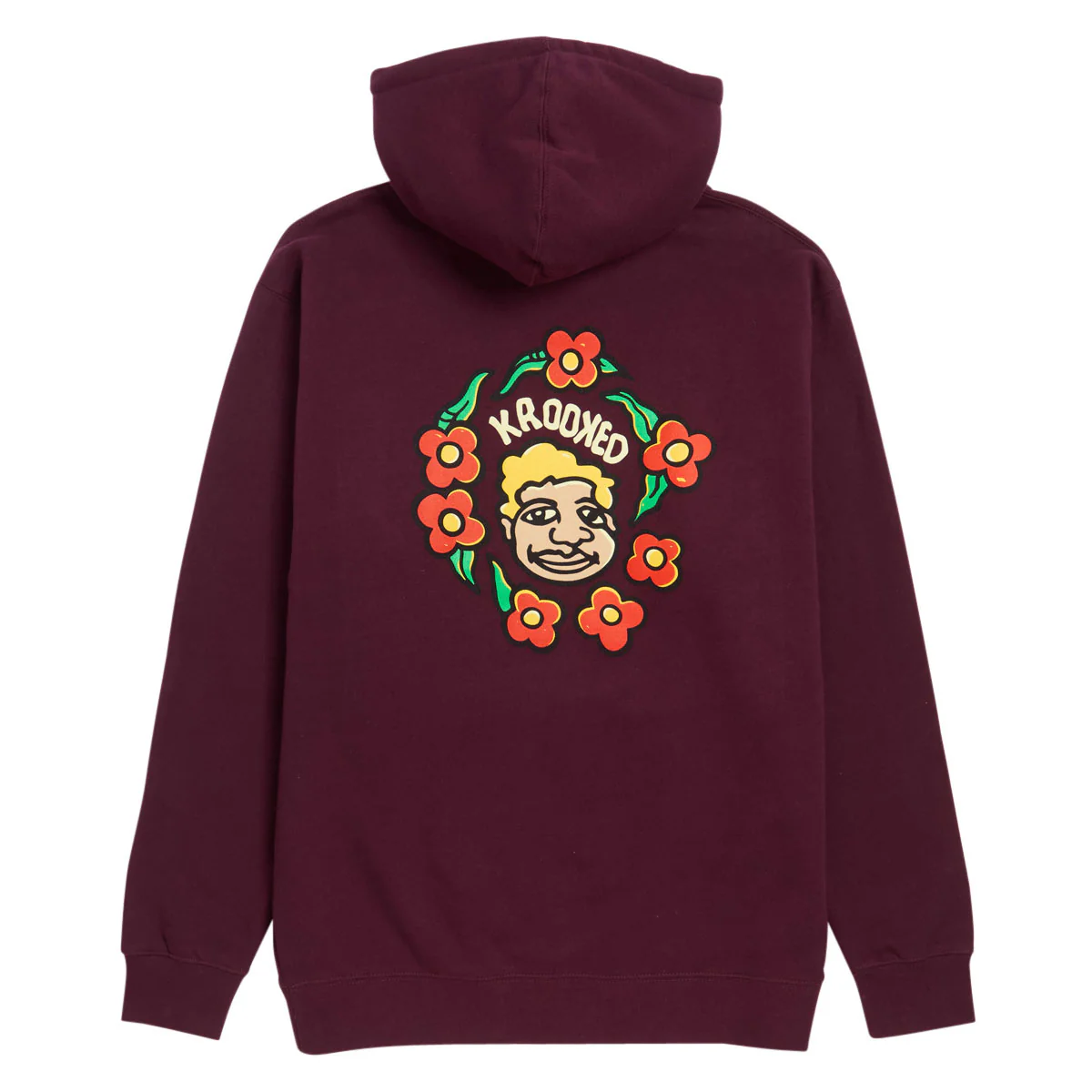 Krooked MG Hoodie - Maroon/Black/Multi Color