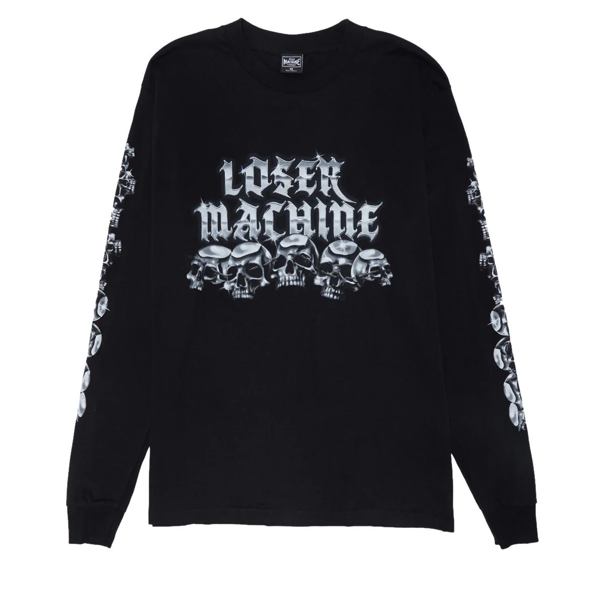 Loser Machine Crystal Skulls Long Sleeve T-Shirt - Black