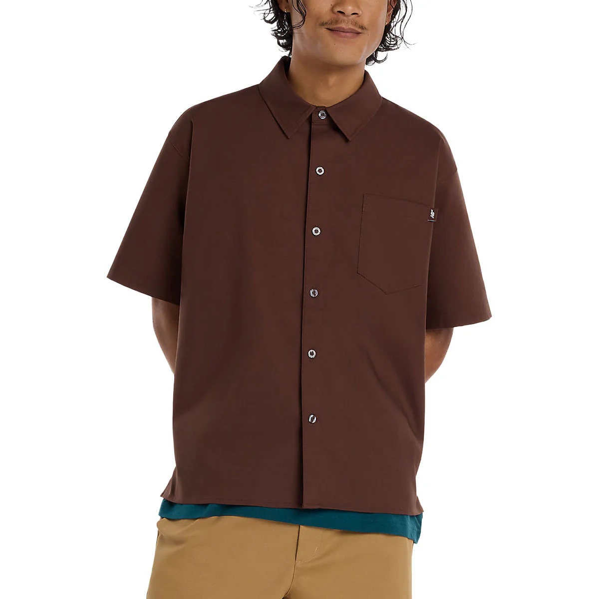 New Balance Numeric Button Up Shirt - Pumpernickel