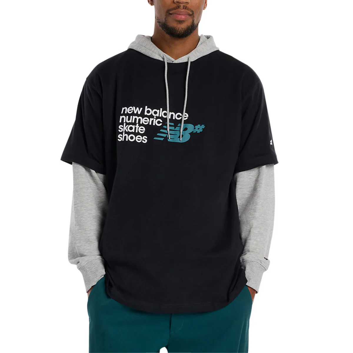 New Balance Numeric Stacked Graphic T-Shirt - Black Multi - Image 2