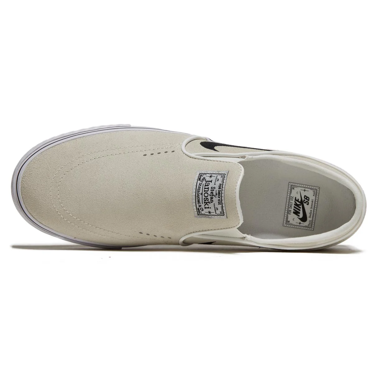 Nike SB Janoski+ Slip Shoes - Summit White/Black/Summit White/White - Image 3
