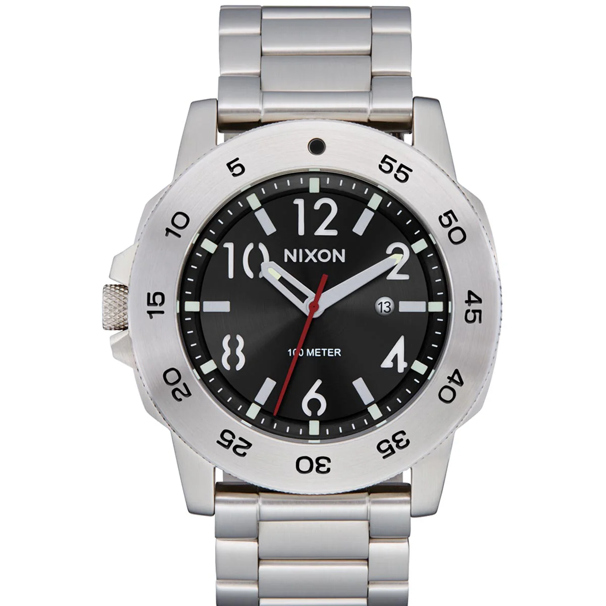 Nixon Smyth 44 Watch - Silver/Black