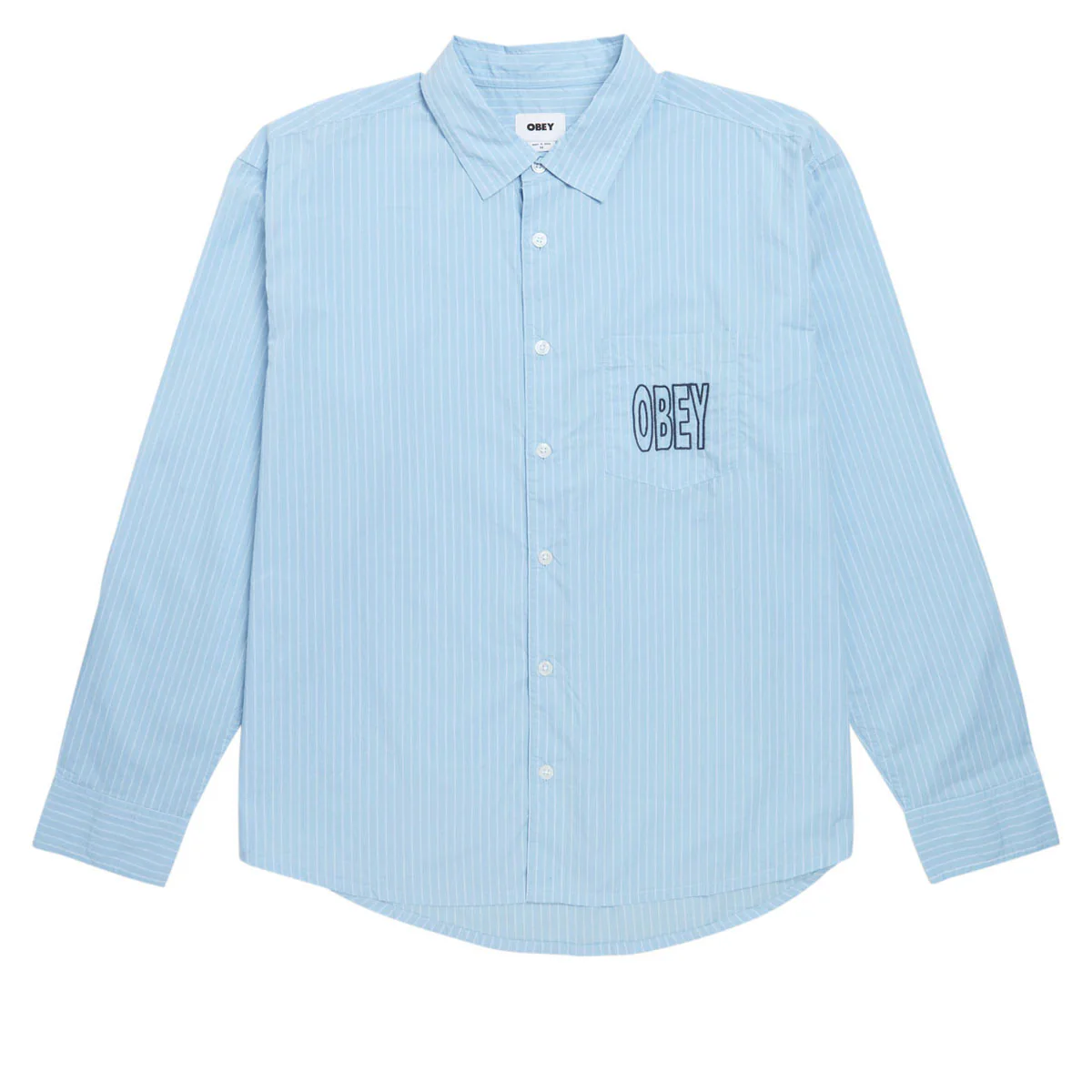 Obey Bigwig Blueprint Long Sleeve Shirt - Cerulean Multi