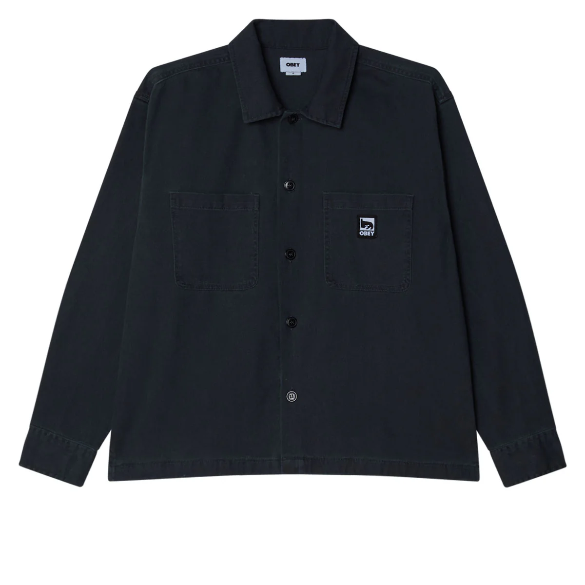 Obey Harvey Shirt Jacket - Black Faded Wash