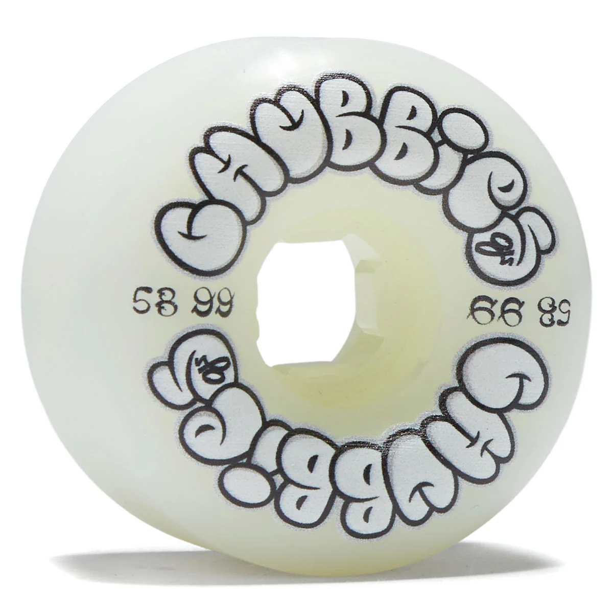 OJ Throw Ups Chubbies 99a Skateboard Wheels - White - 58mm