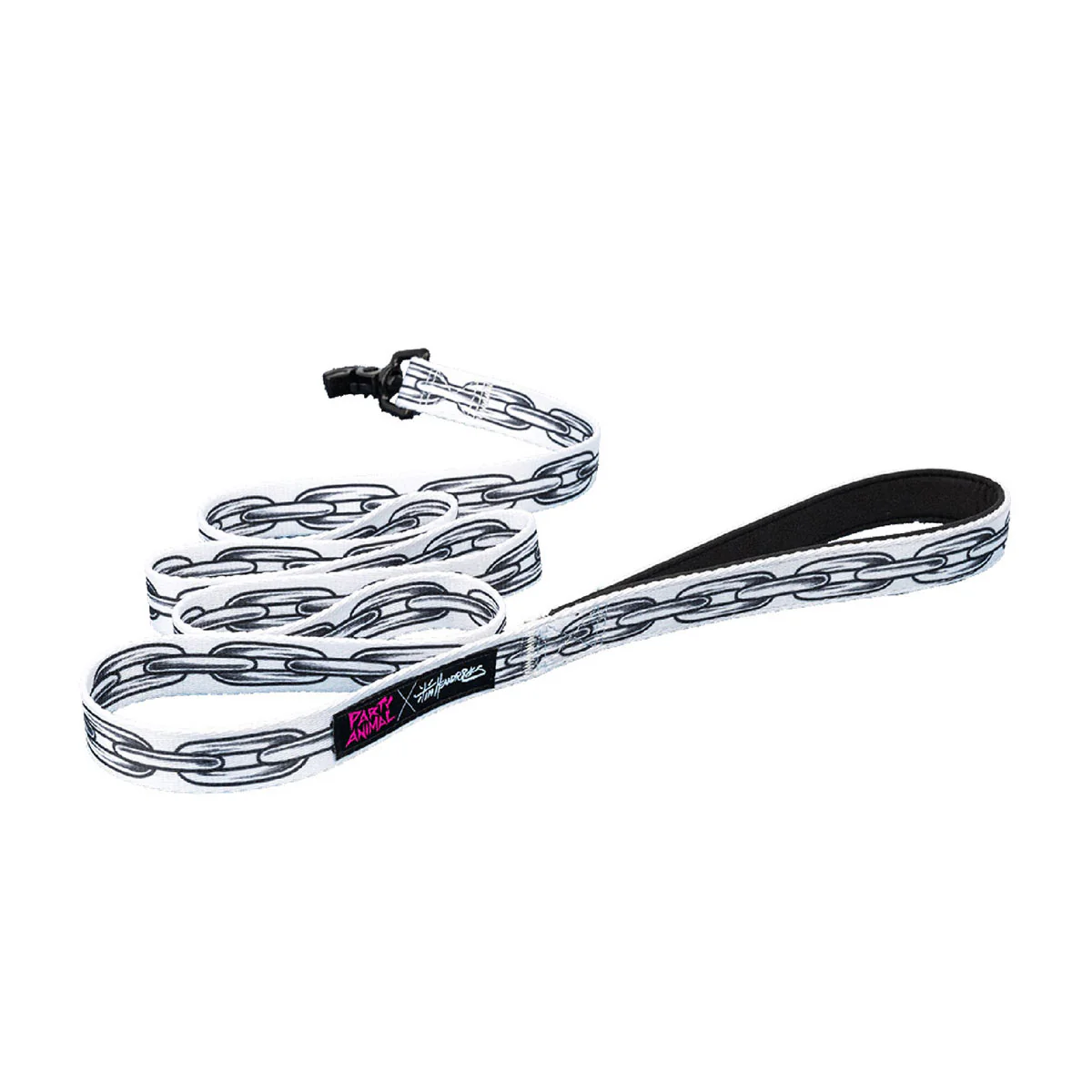 Party Animal x Tim Hendricks Chain Dog Leash - White