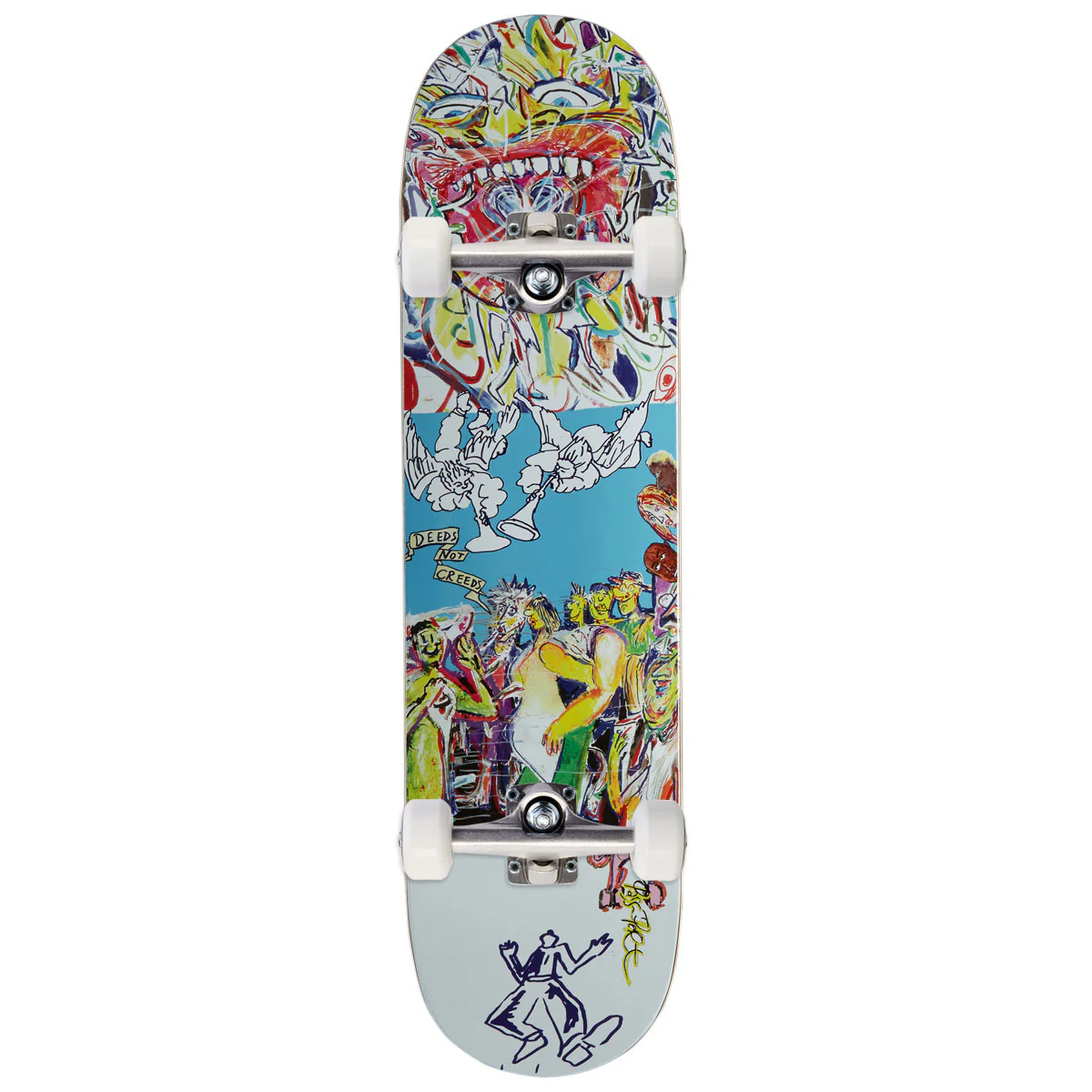 Passport Heaven & Hell Series Deeds Not Creeds Skateboard Complete - 8.125"