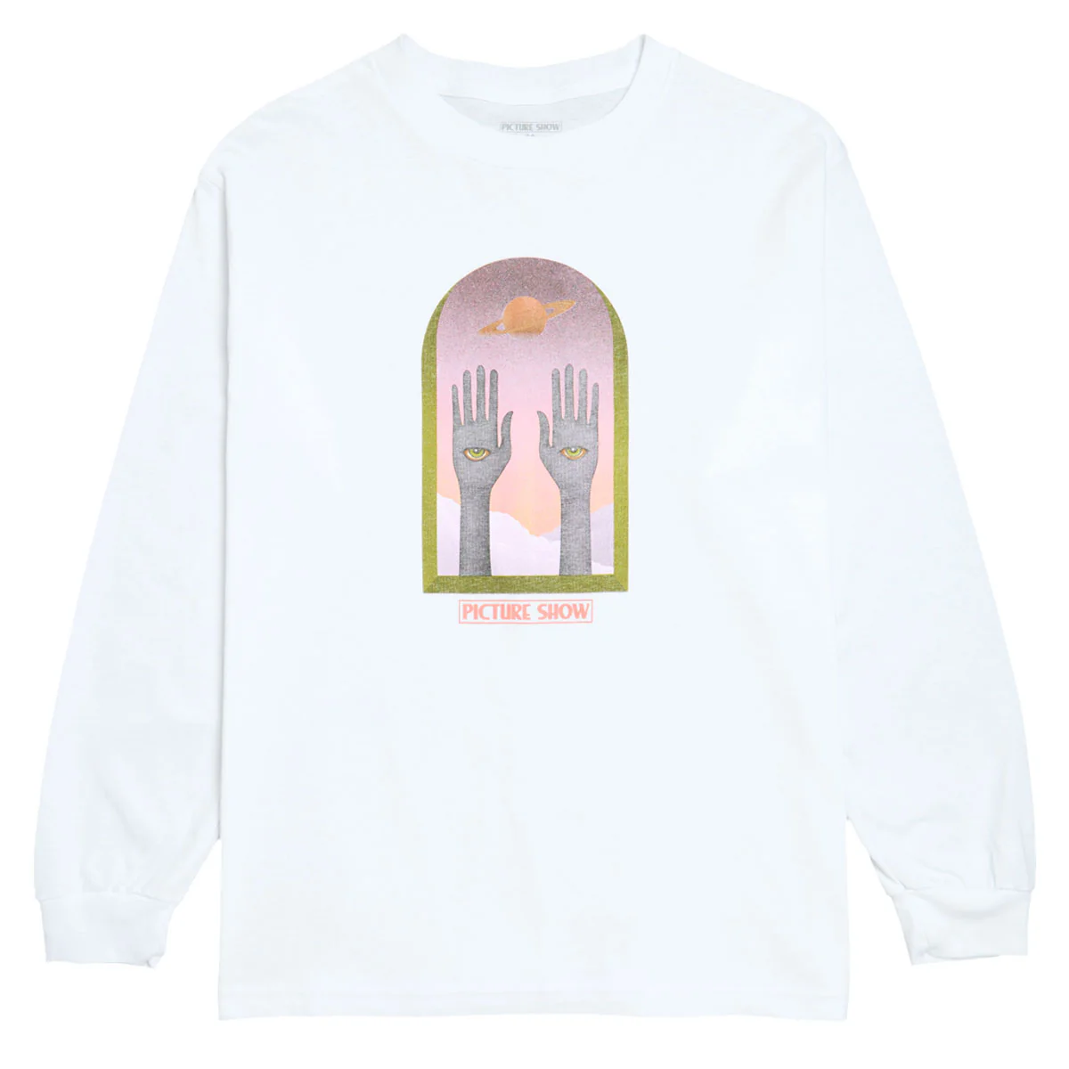 Picture Show Saturn Long Sleeve T-Shirt - White