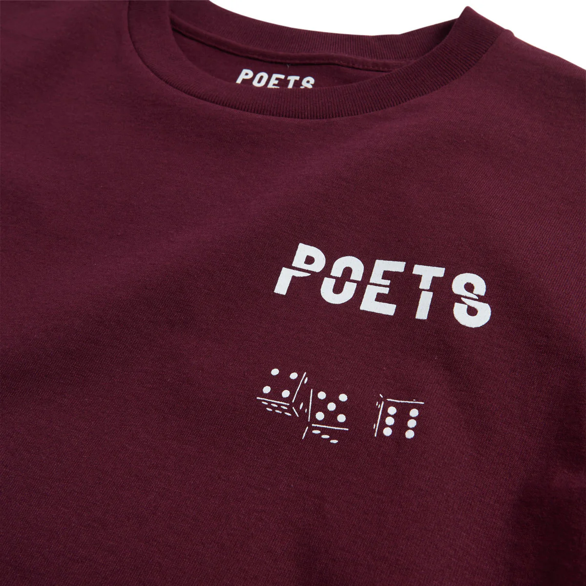 Poets Cee-Lo Screened T-Shirt - Burgundy - Image 2