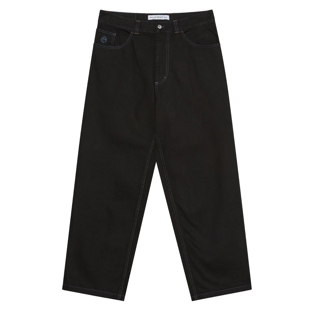 Polar Big Boy Jeans - Black/Blue Stitching