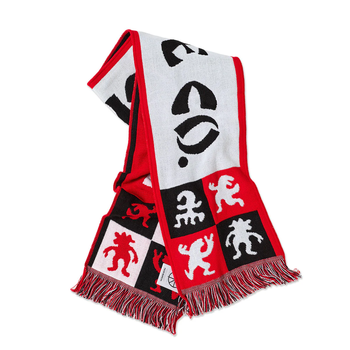 Polar Checkers Football Scarf - Red