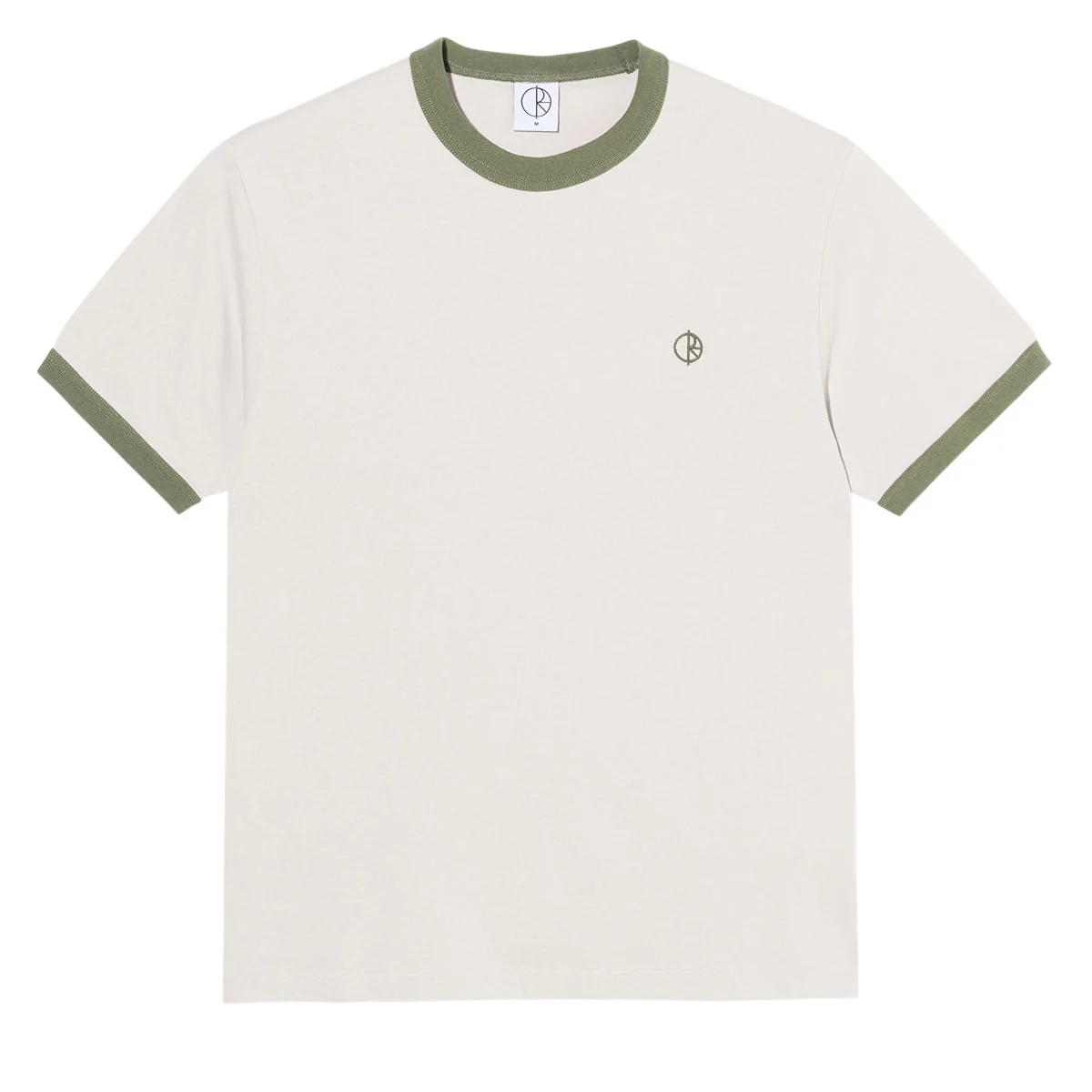 Polar Ringer T-Shirt - Pale Taupe/Army Green
