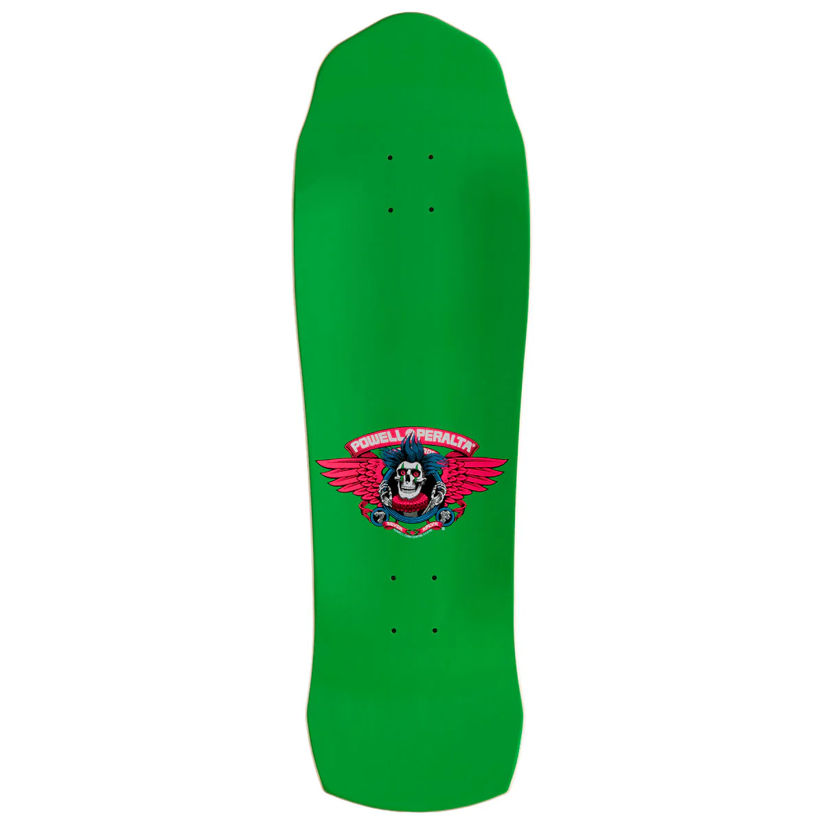 Powell-Peralta Chris Hiett Skull Skateboard Deck - Neon Green/Blue Foil - 10.00" - Image 2