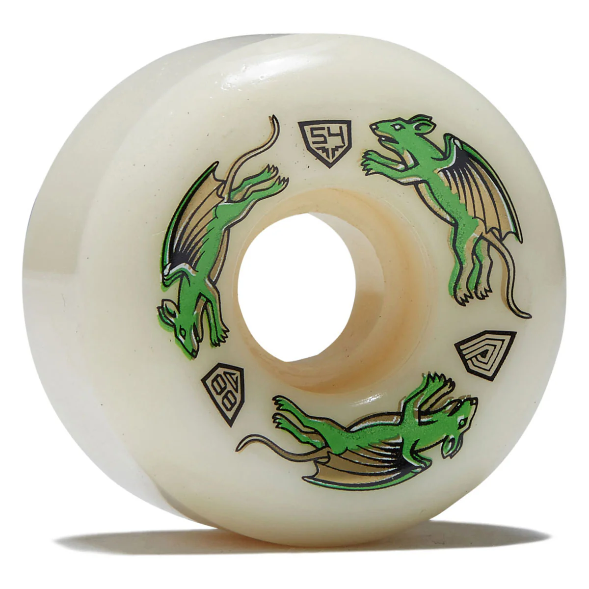 Powell-Peralta Dragon Formula Nano Rat 88a AV6 Skateboard Wheels - Off White - 54mm