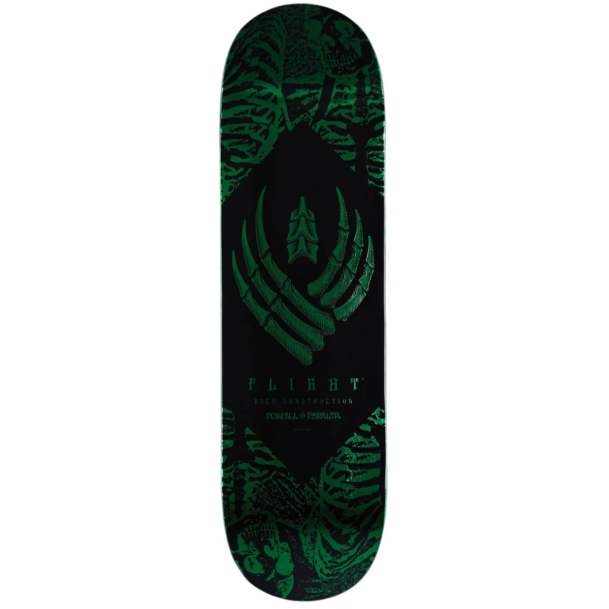 Powell-Peralta Flight Skeleton Skateboard Deck - Green Foil - 8.50"