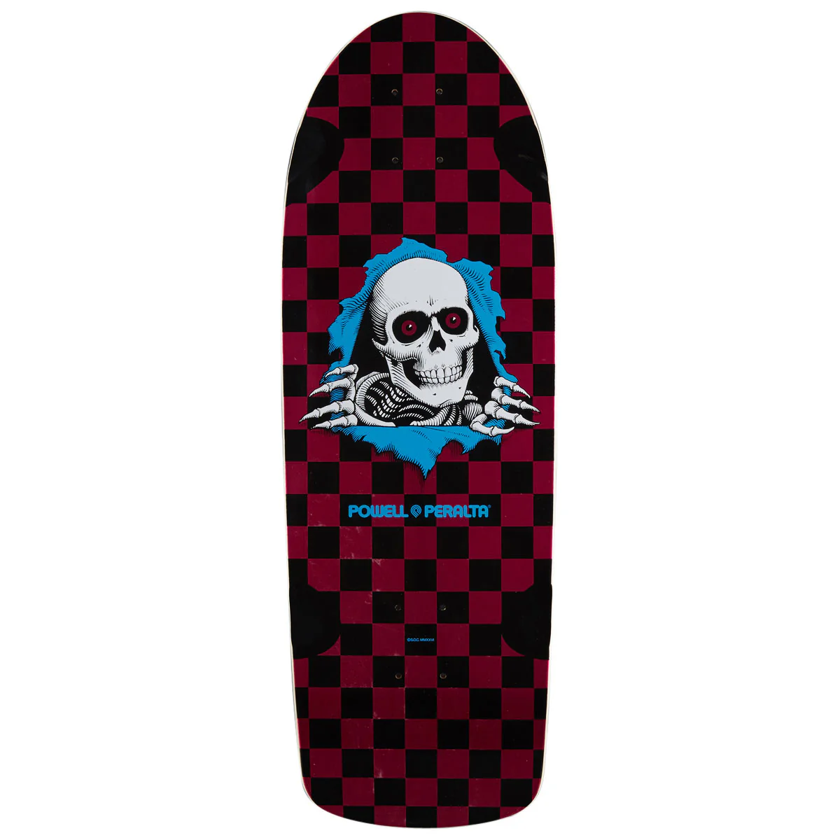Powell-Peralta Ripper OG Checkered 18 Reissue Skateboard Deck - Pink Foil - 10.00"