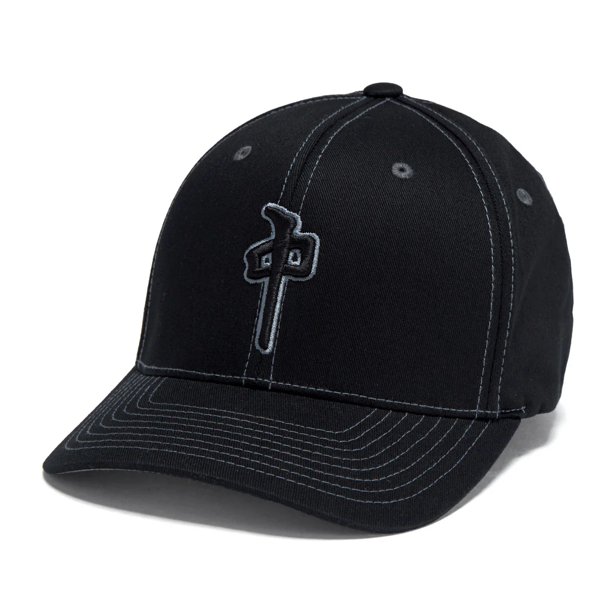RDS OG Puffy Contrast Stitch Flexfit Hat - Black/Grey
