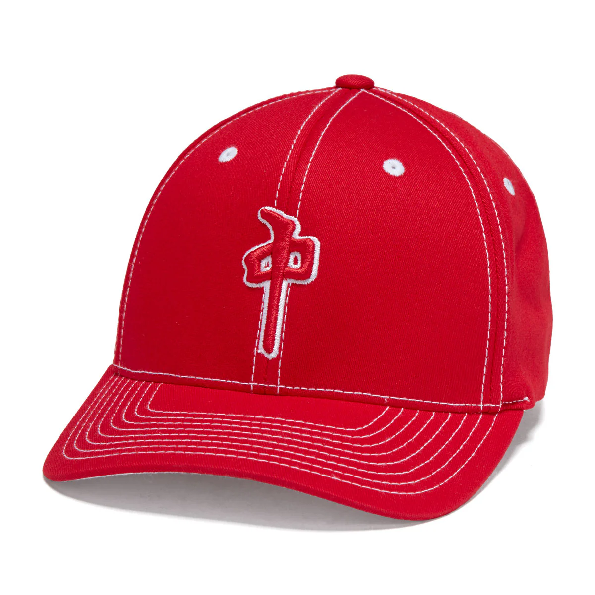 RDS OG Puffy Contrast Stitch Flexfit Hat - Red/White