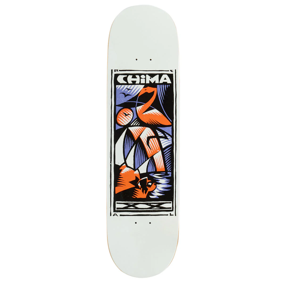 Real Chima 20 Years Skateboard Deck - White - 8.25"