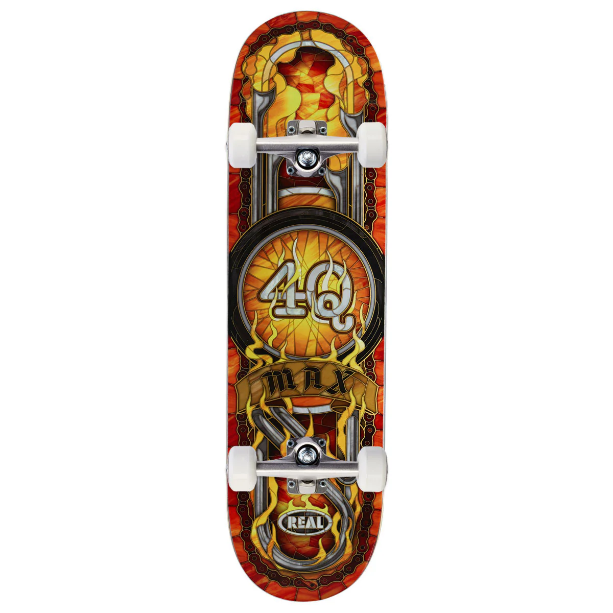 Real Max Schaff 4Q Cathedral Skateboard Complete - 8.50"