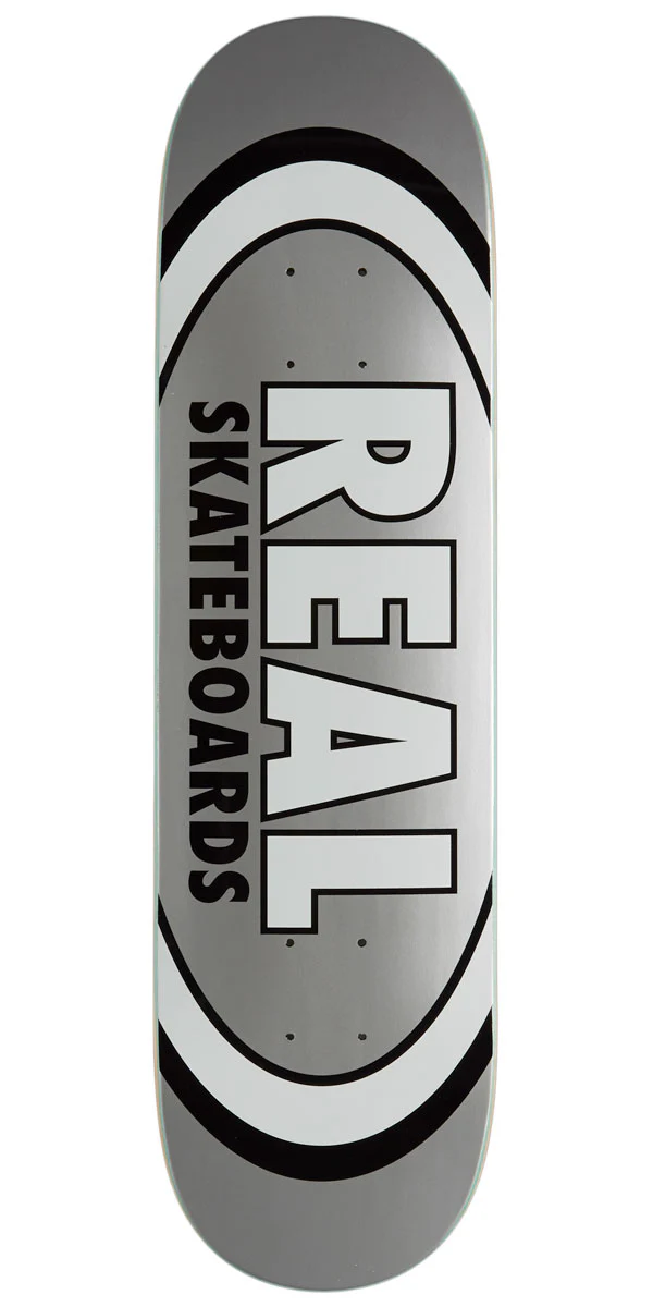 Real Team Classic Oval Skateboard Deck - Grey - 7.75"